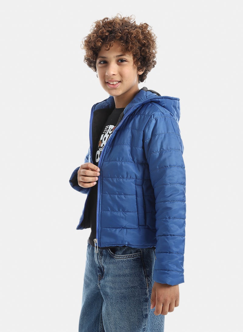 Andora Boy’s Casual Hooded Jacket_Royal Blue - Image 2